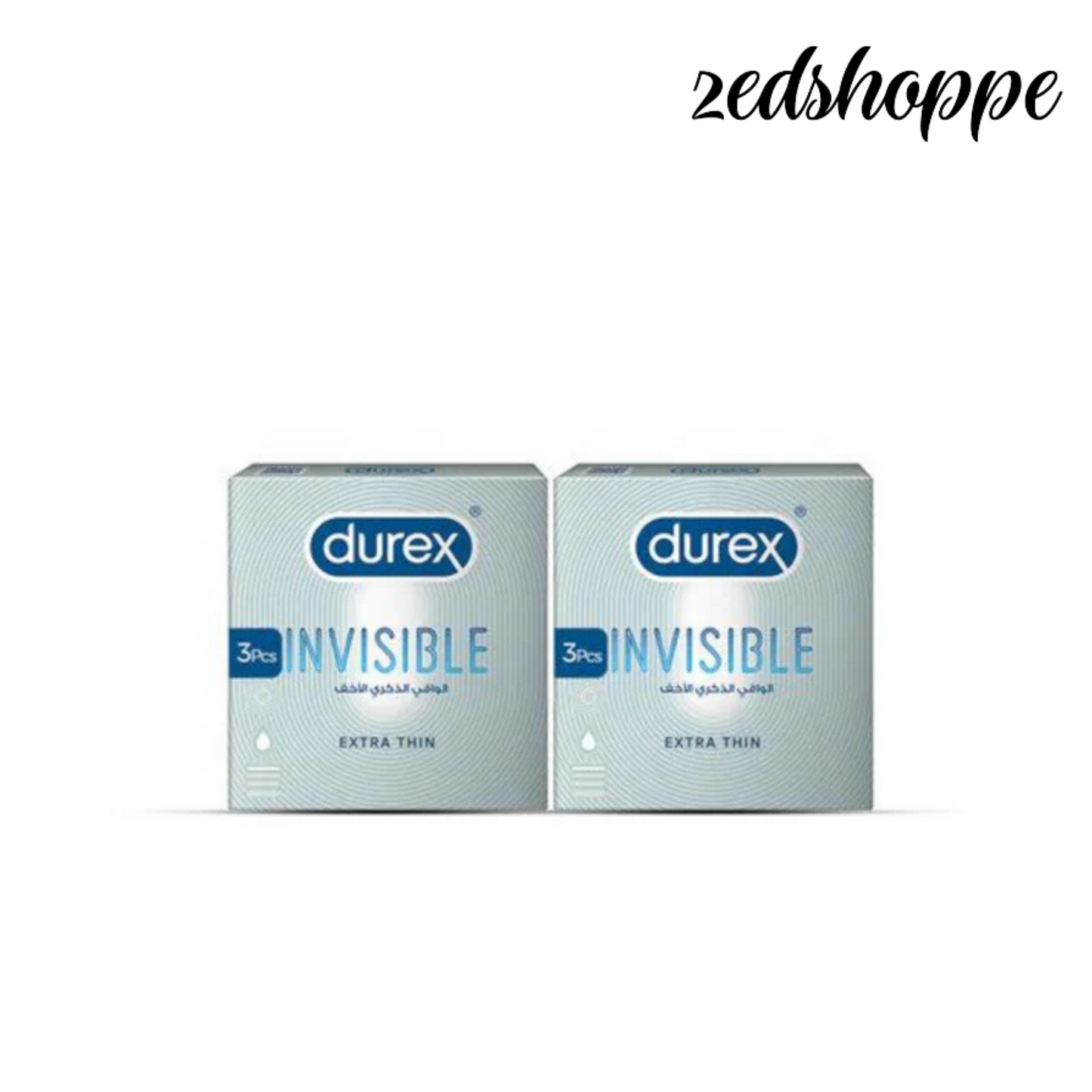 Bundle - Pack of 2 - Durex Condom Invisible (3's).