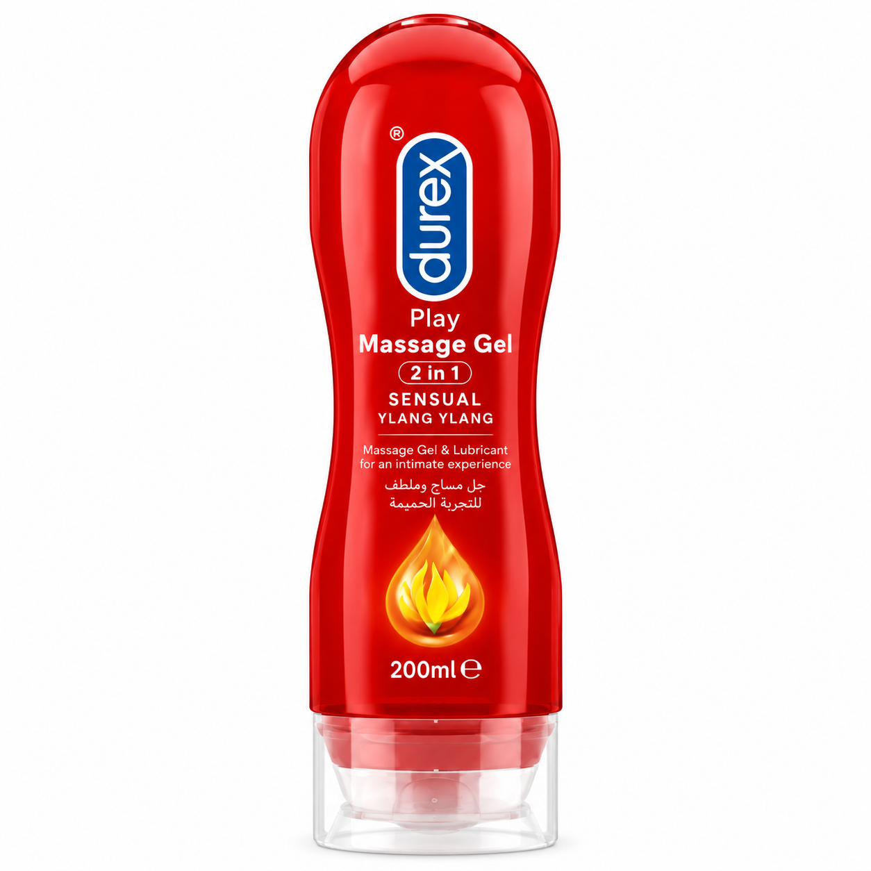 Durex 2-in-1 Massage and Lubricant Gel bottle with flip-top cap. Genuine Durex Pakistan - ZEDSHOPPE®