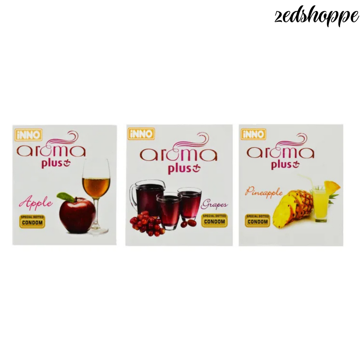 Imported Aroma Plus Dotted Flavored Condoms Pack of 3 box - ZEDSHOPPE®