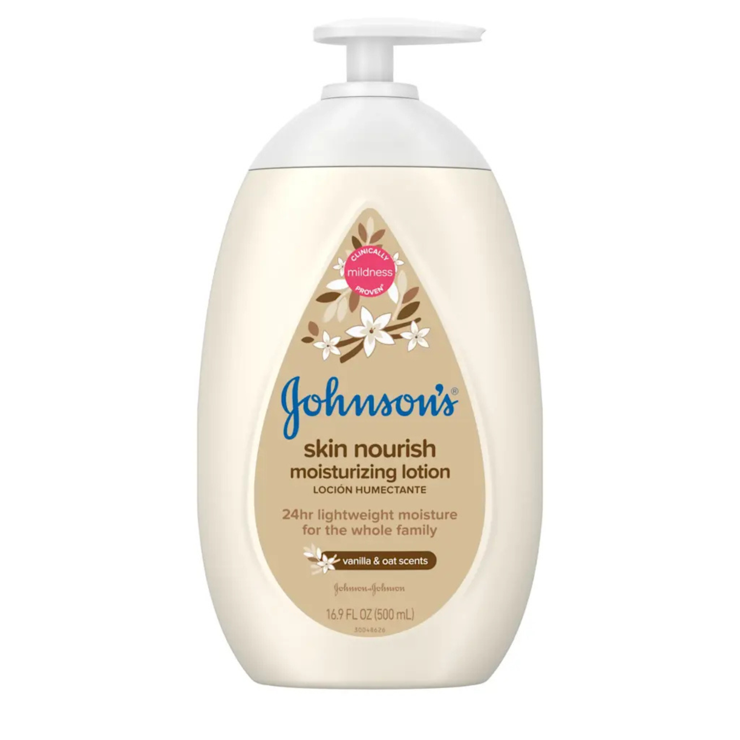 JOHNSON'S Skin Nourish Moisturizing Lotion with Vanilla and Oat Scents - 500ML - ZEDSHOPPE.