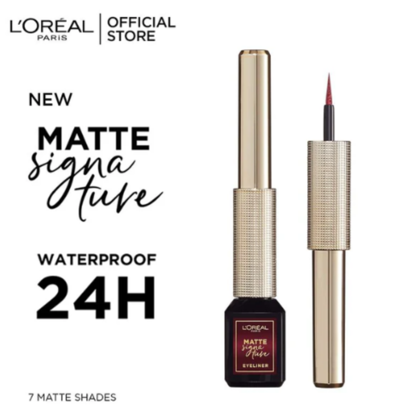 L'Oreal Paris- Matte Signature Liquid Eyeliner 05 Burgundy - ZEDSHOPPE