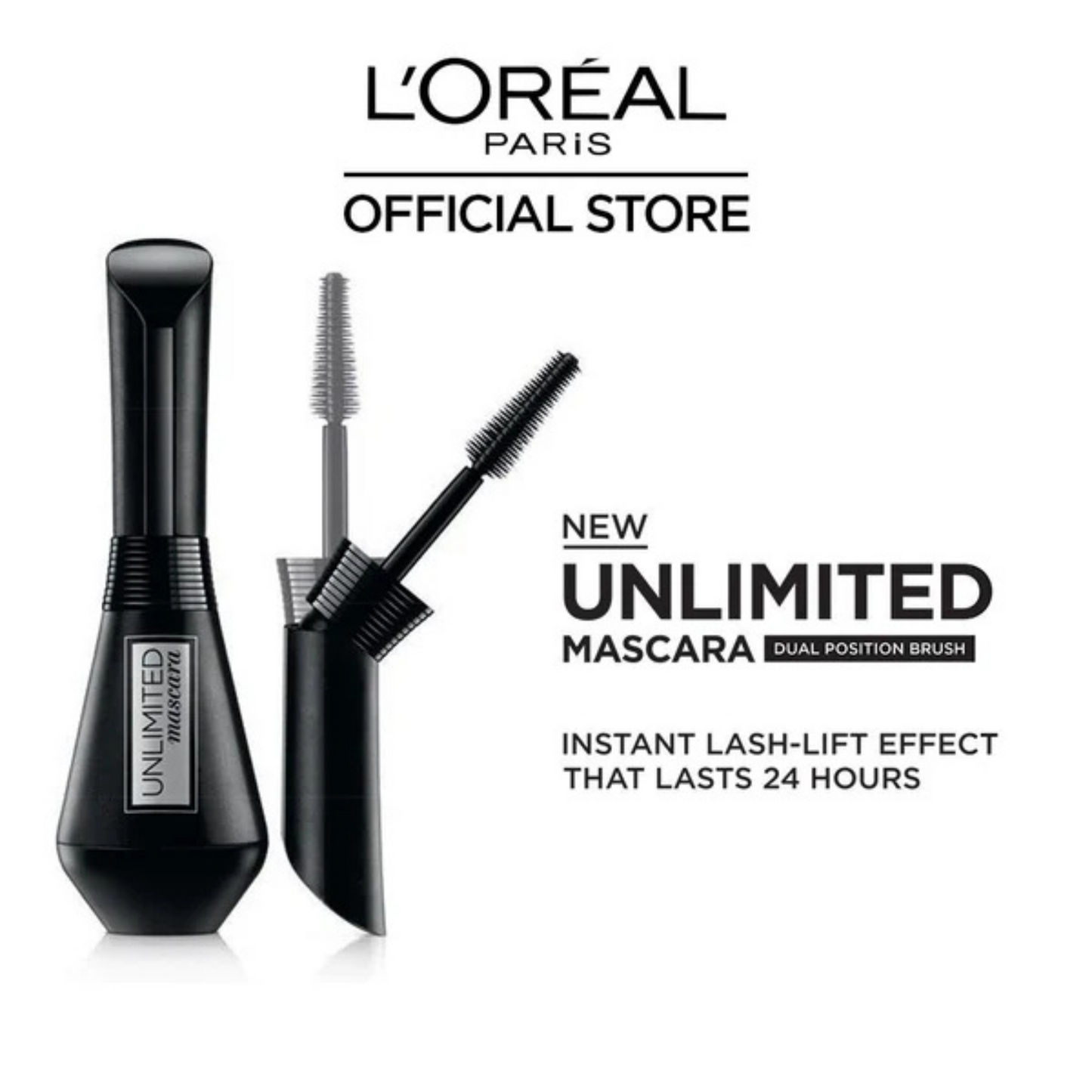 L'Oreal Paris- Unlimited Mascara-01 Black, 0.24 Fl. Oz - ZEDSHOPPE