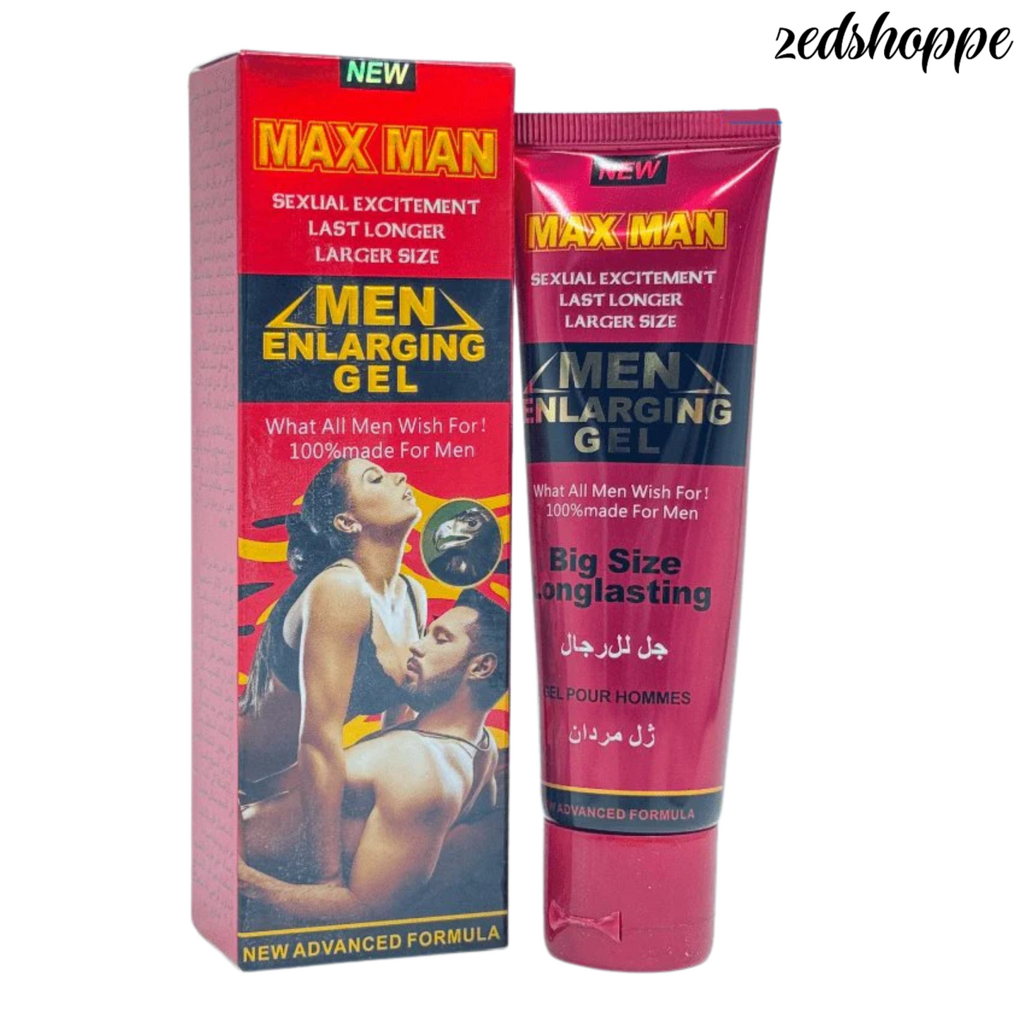 Maxman Sexual Excitement Last Longer Larger Size Gel - Red - ZEDSHOPPE.