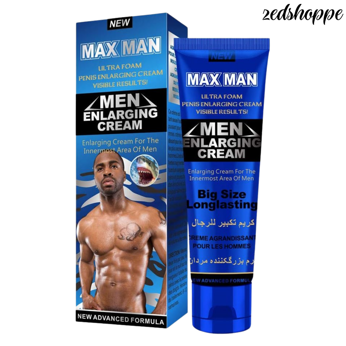 Maxmax Ultra Foam Penis Enlargment & Delay Cream - Blue - ZEDSHOPPE.