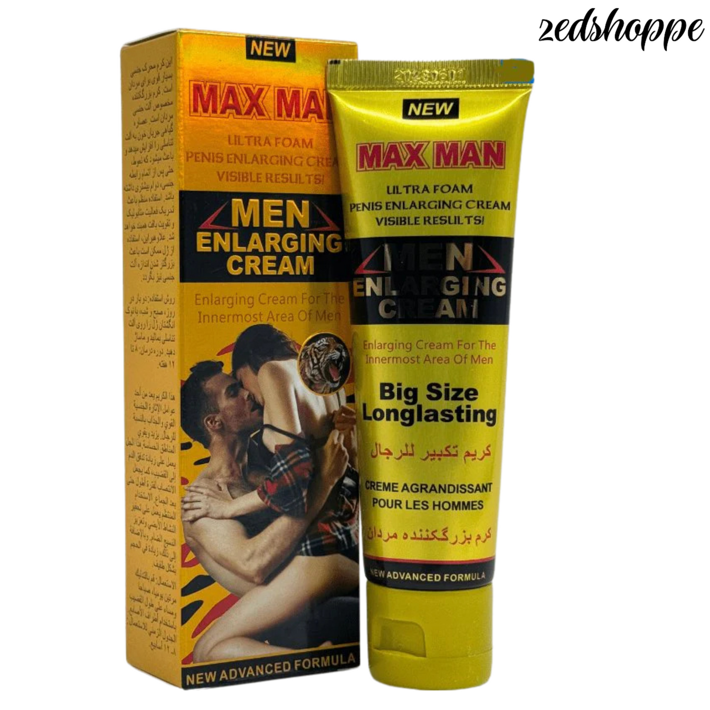 Maxmax Ultra Foam Penis Enlargment & Delay Cream - Golden - ZEDSHOPPE.