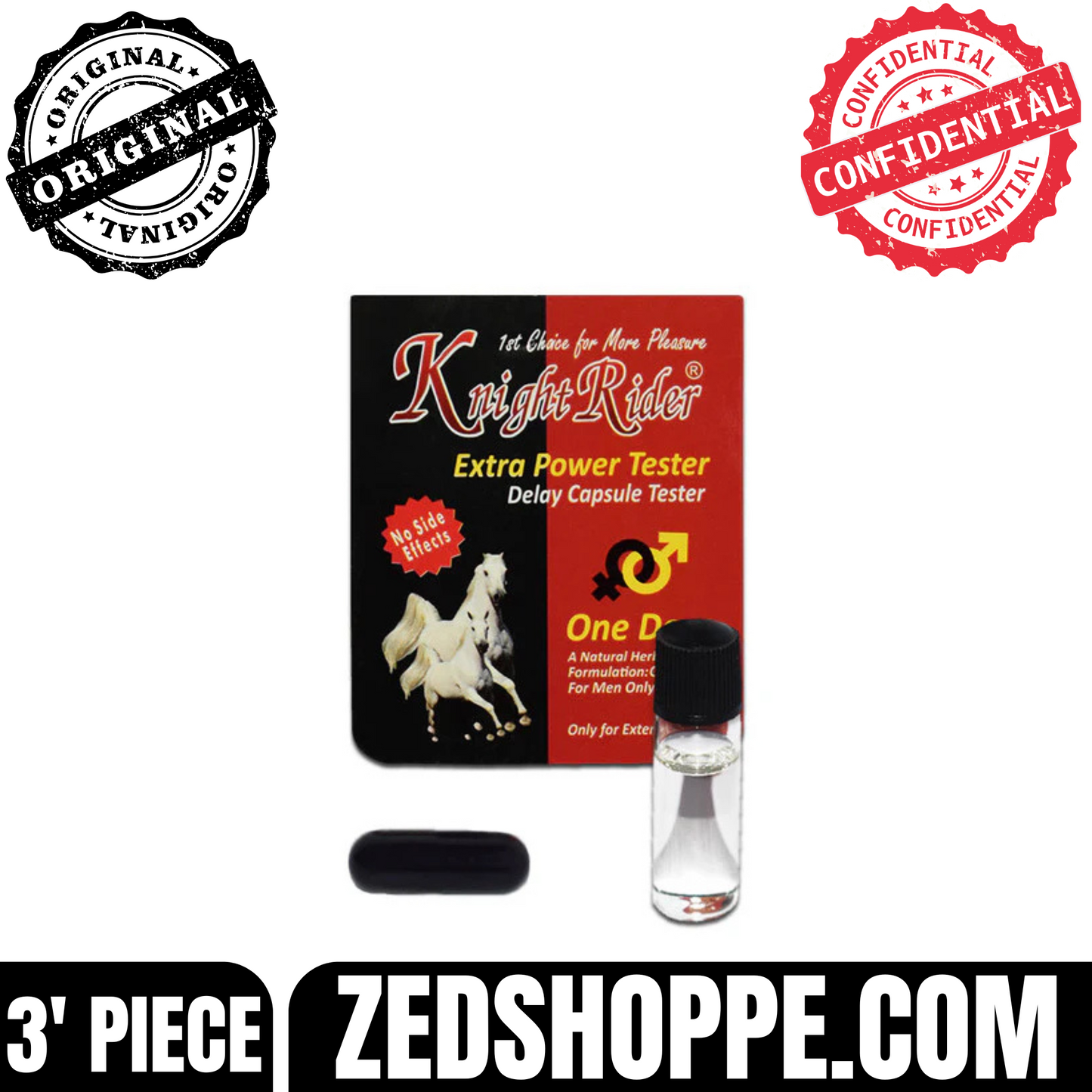 Men Knight Rider Extra Power Delay Capsule Teste - Delay Oil - Timing Tablet (Pack Of 3).
