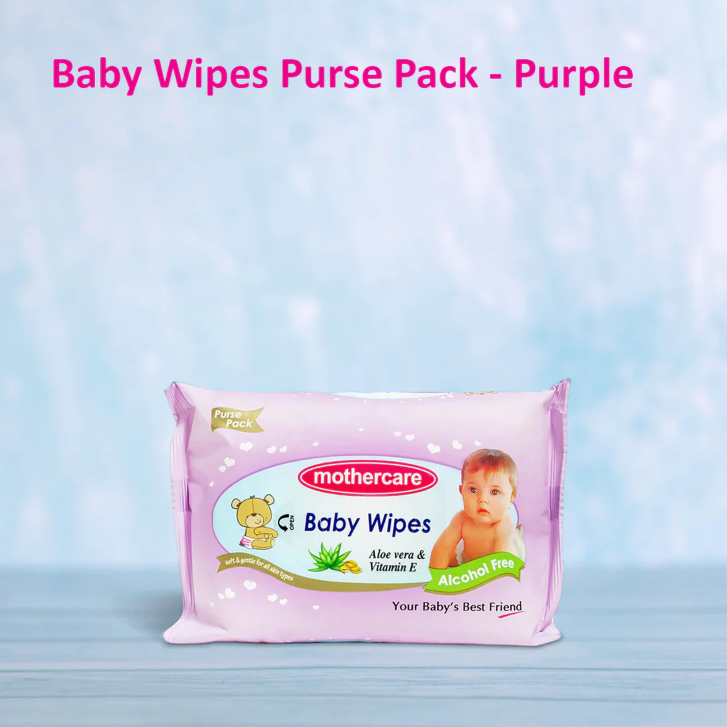 Mothercare Baby Wipes Purse Pack Purple - ZEDSHOPPE