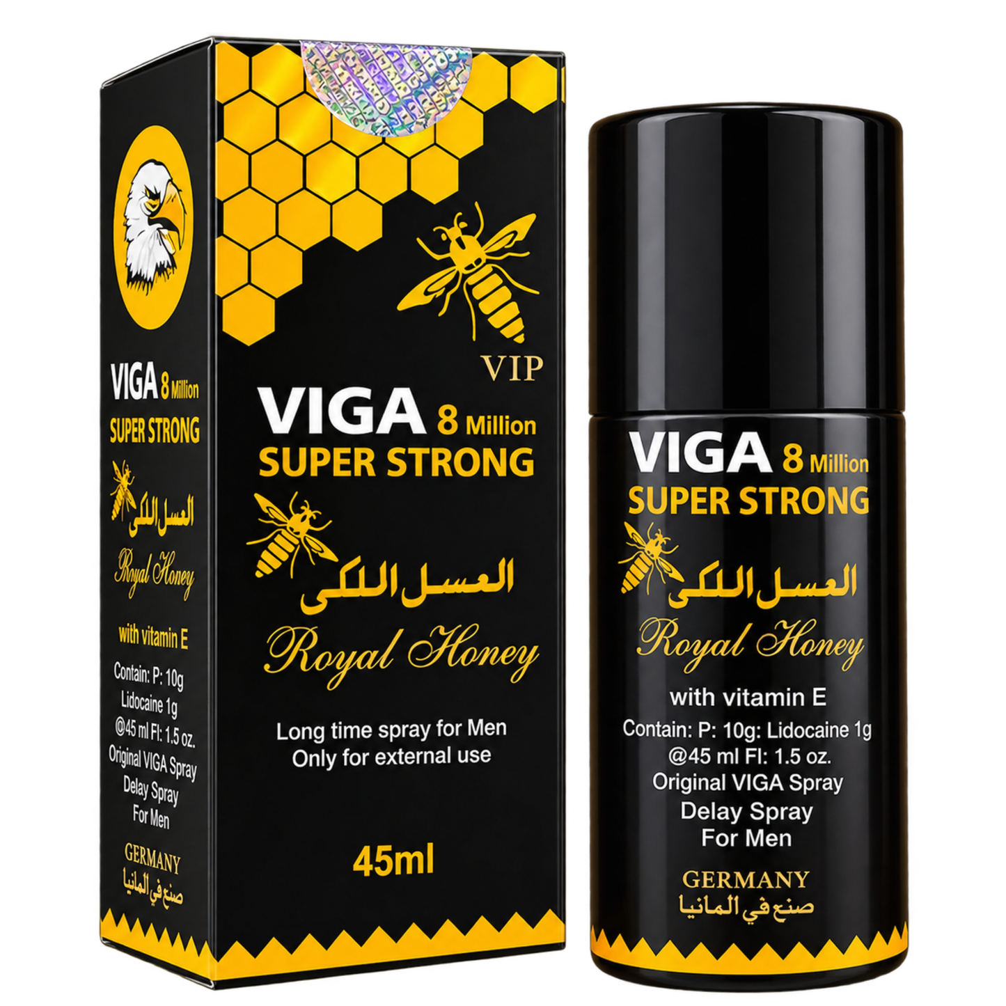New Viga 8 Million Super Strong Delay Spray - Royal Honey - German Made (Only For Married Couple) - ZEDSHOPPE.COM