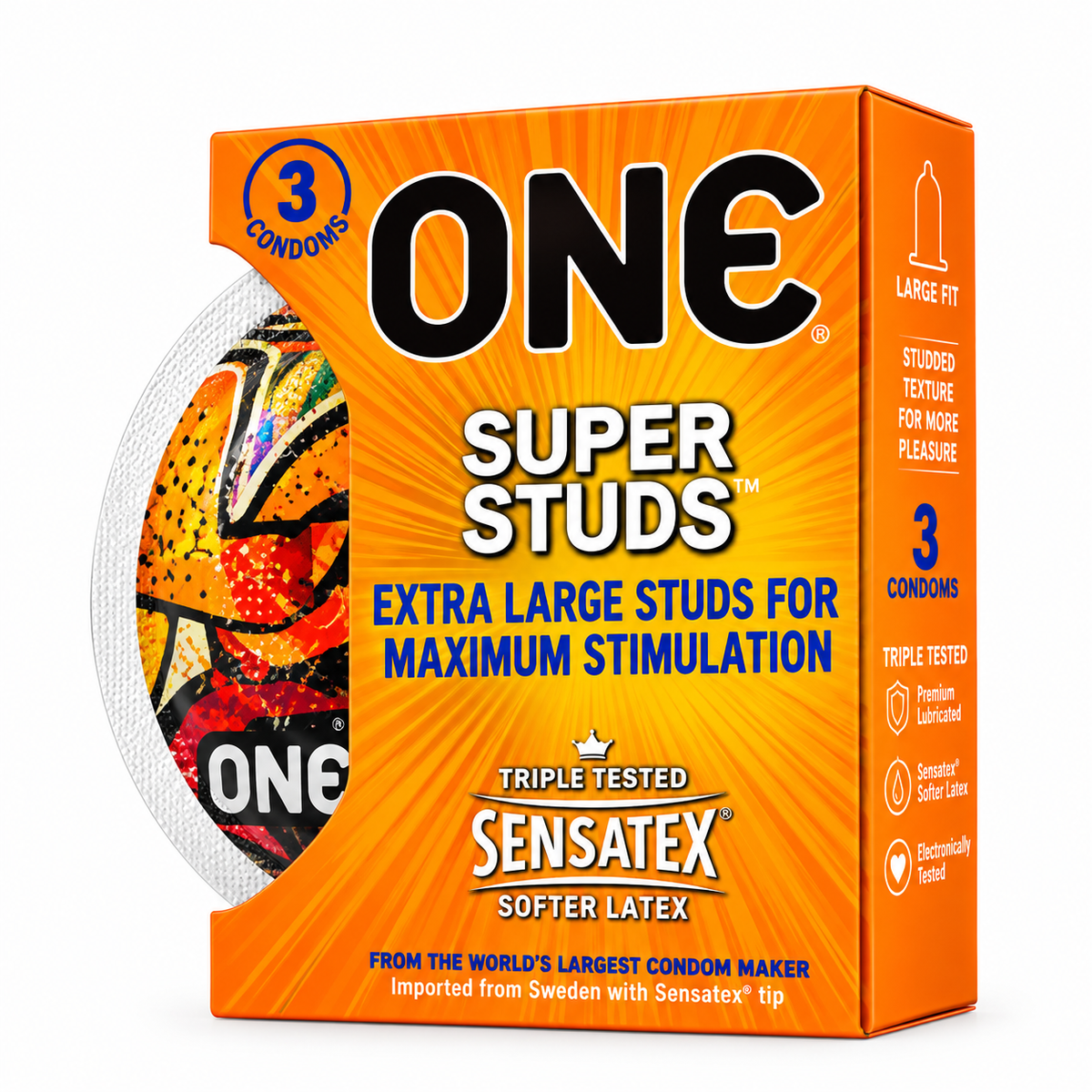 ONE Super Studs Condoms pack Pakistan - ZEDSHOPPE®