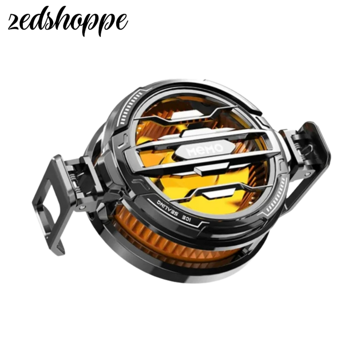 Memo CX07 Cell Phone Cooler Mobile Phone Magnetic Radiator Cooling Fan Cell Phone Live Streaming Cooler 15W Semiconductor Radiator For Playing Games Watching Videos.