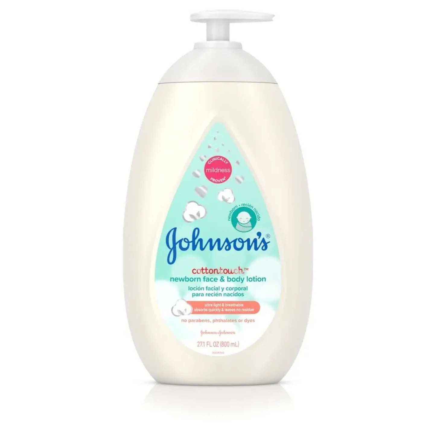 JOHNSON’S® Cotton Touch™ Newborn Face & Body Lotion. 800ML