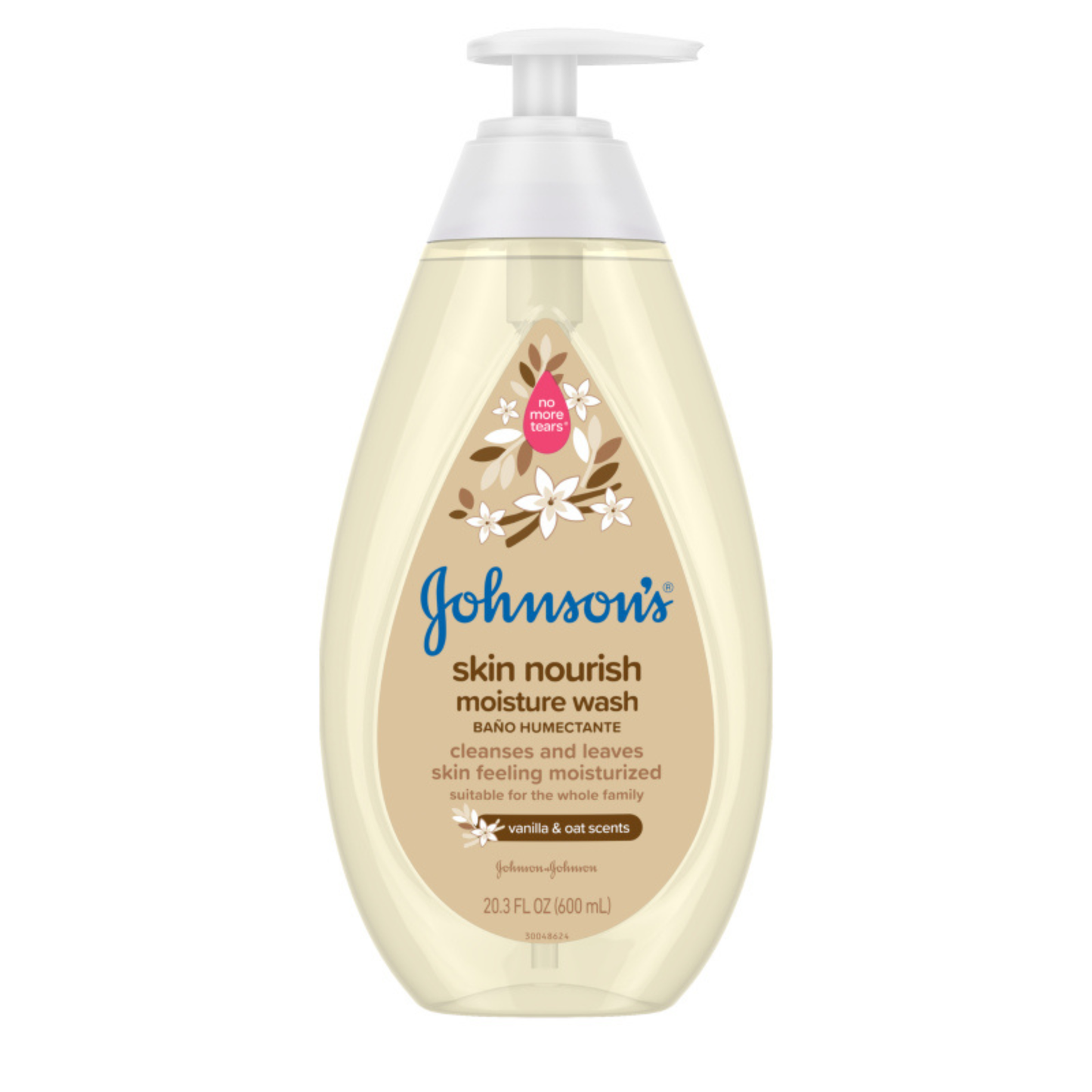 JOHNSON'S Skin Nourish Moisture Wash – Vanilla & Oat Scents. 600ML