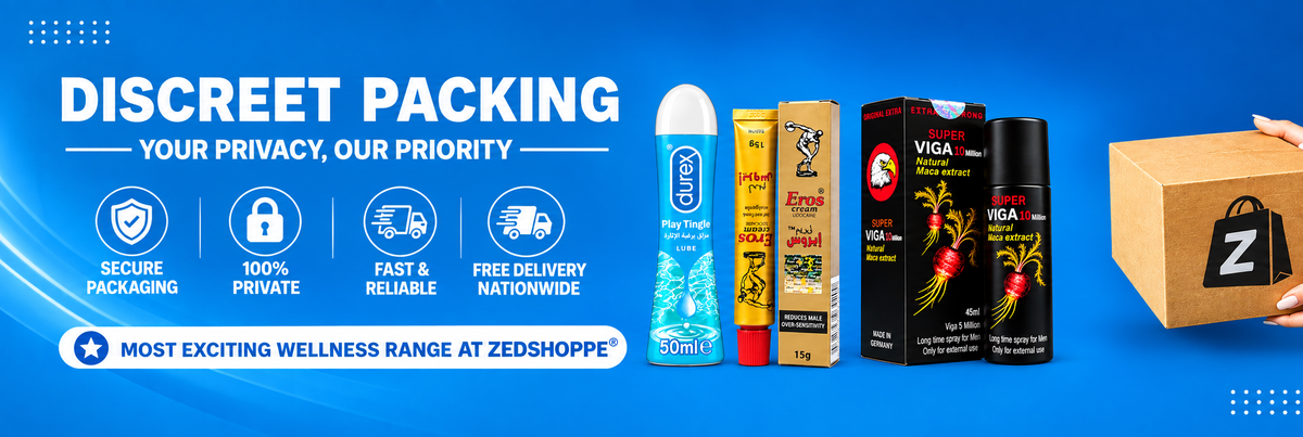 Men's Wellness Sale Banner. Discreet Packing, Free Delivery Nationwide, Durex, Eros, Viga & More Brands at  ZEDSHOPPE® Pakistan