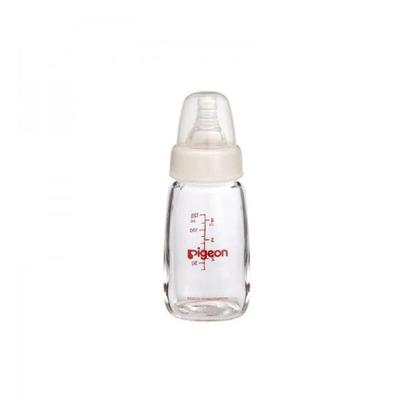 PIGEON NURSING BOTTLE WITH PERISTALTIC NIPPLE (GLASS)-ZEDSHOPPE
