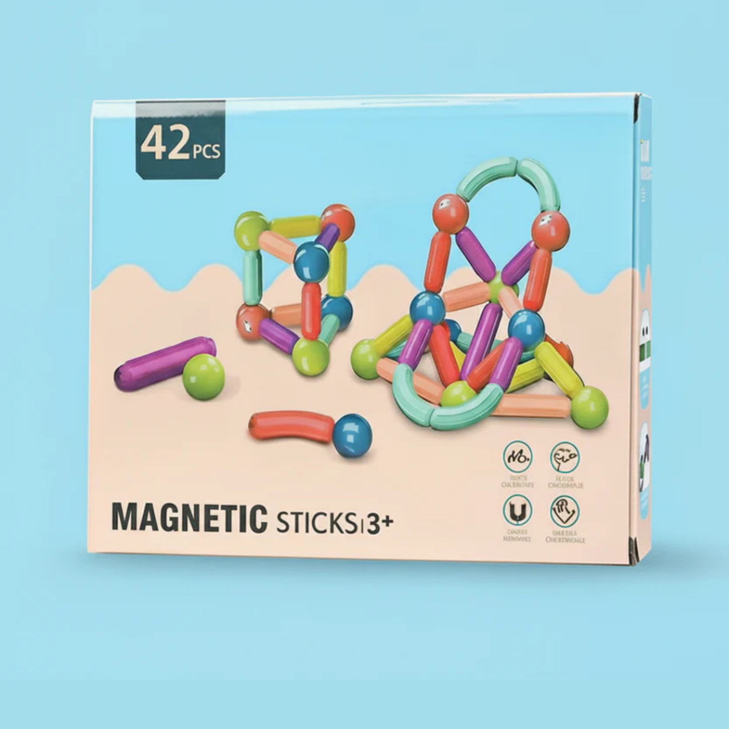 42 Pcs Magnetic Building Sticks - ZEDSHOPPE.