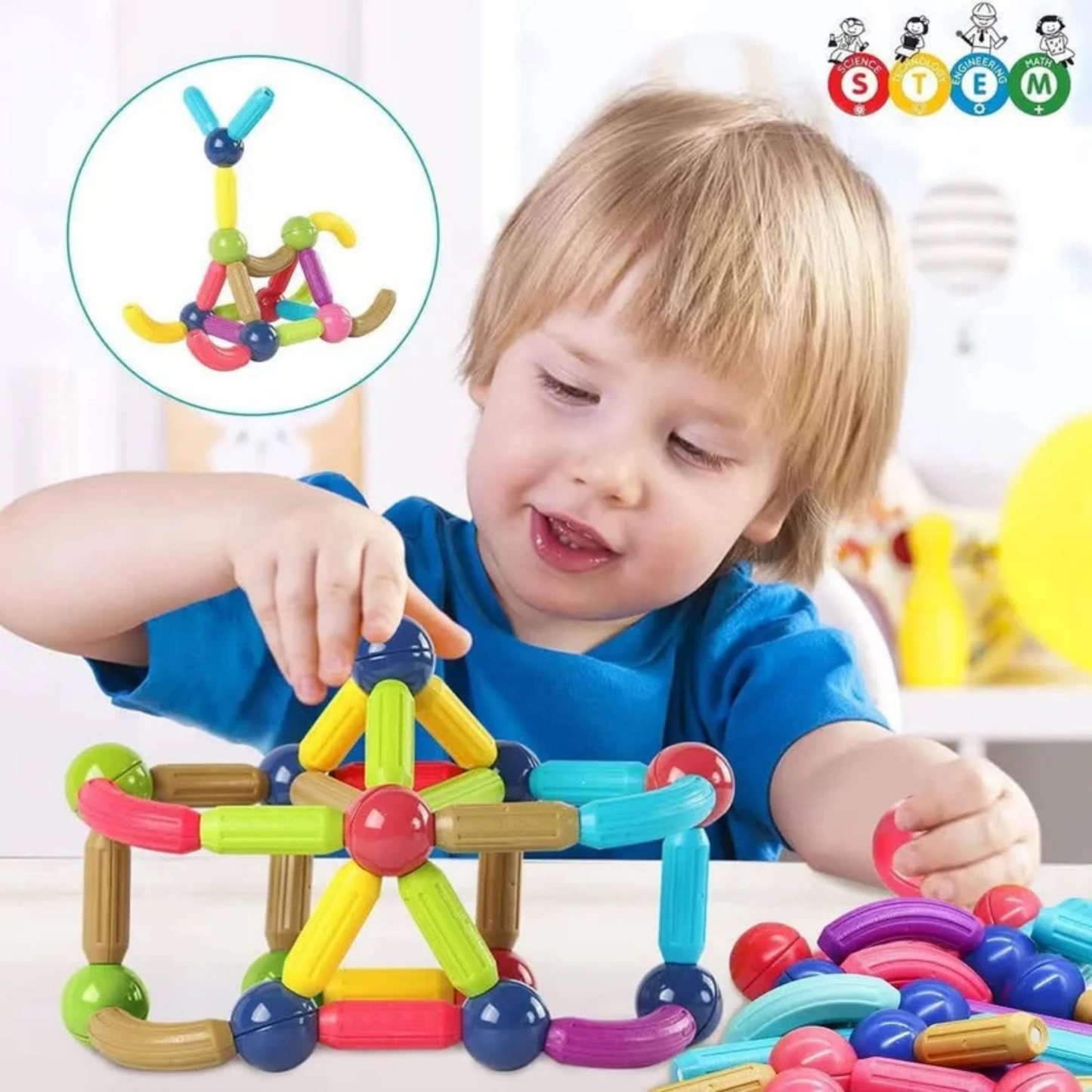 42 Pcs Magnetic Building Sticks - ZEDSHOPPE.COM