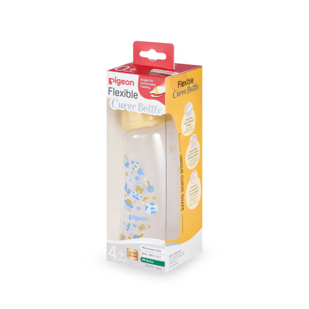 Pigeon Standard Neck Curve Nursing Bottle Pp 250ml Space zedshoppe