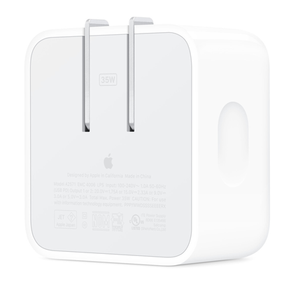 Apple 35W Dual USB-C Port Compact Power Adapter - Original.