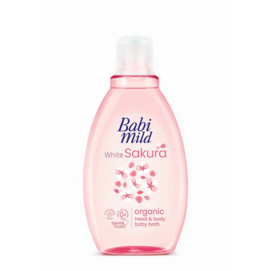 Baby Mild White Sakura Organic Head & Body Baby Bath 180 ml - ZEDSHOPPE