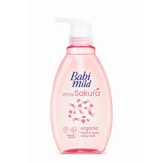 Baby Mild White Sakura Organic Head & Body Baby Bath 380 ml - ZEDSHOPPE