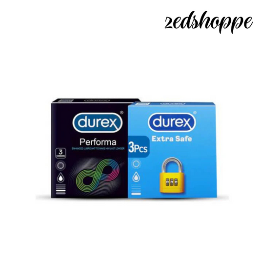 Bundle - Durex Extra Safe (3's) Condoms + Durex Performa Condoms (3's).