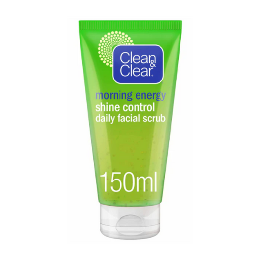 Clean & Clear Daily Facial Scrub Shine Control Morning Energy 150Ml - ZEDSHOPPE.