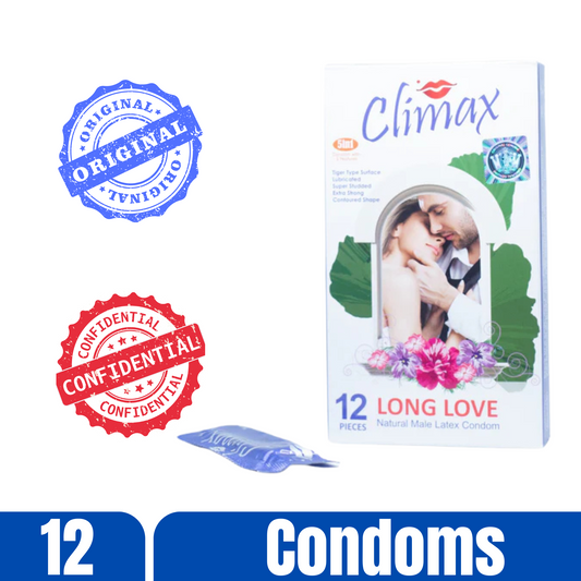 Climax Long Love Natural Male Latex Condoms (12's) - ZEDSHOPPE