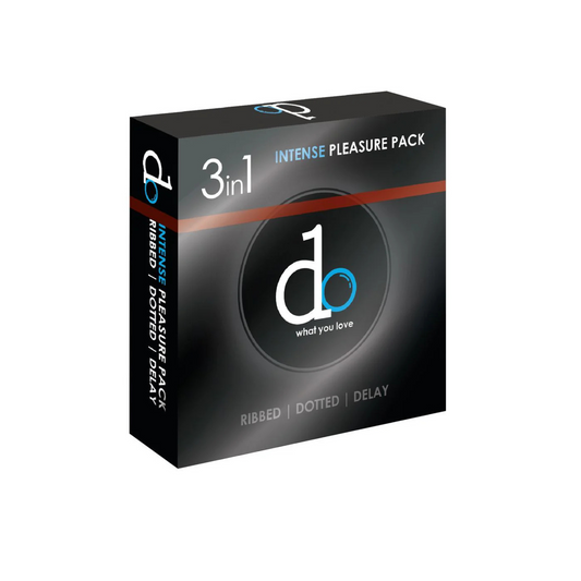 DO 3in1 Condom Pack - Intense Pleasure Pack (Ribbed + Dotted + Delay) - ZEDSHOPPE