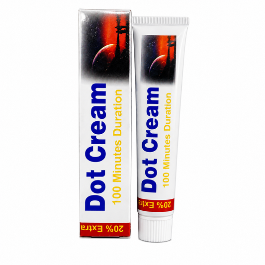 Dot Herbal Delay Cream tube. Local made formula Pakistan - ZEDSHOPPE®