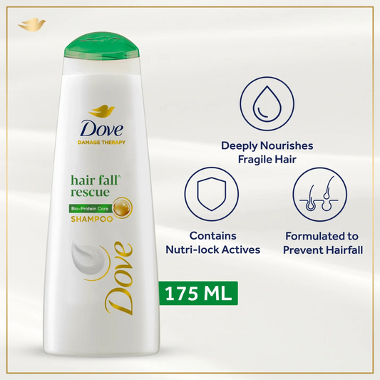 Dove Hair Fall Rescue Shampoo - 175 ml - ZEDSHOPPE