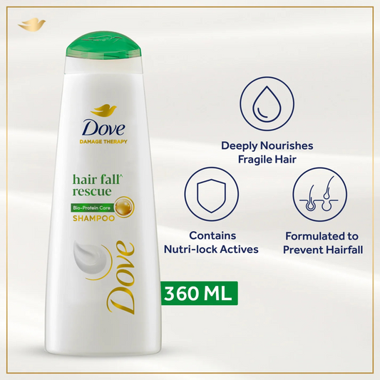 Dove Hair Fall Rescue Shampoo - 360 ml - ZEDSHOPPE