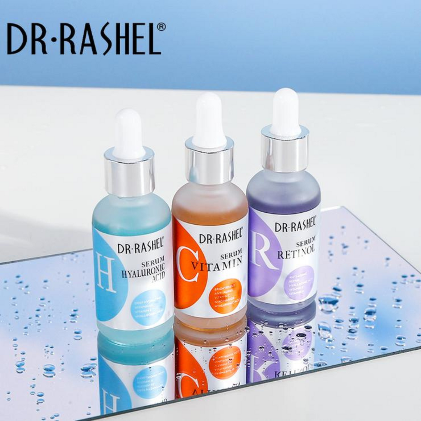 Dr Rashel Facial Serum Set 3 Pack- Vitamin C + Hyaluronic Acid + Retinol - ZEDSHOPPE