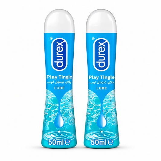 Durex Play Tingle Lubricant - Twin Pack (2x50ml, 100ml Total) - Original.