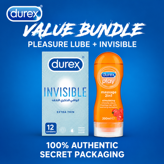 Durex Invisible and Play Guarana Gel pack labels. Genuine Durex Pakistan - ZEDSHOPPE®