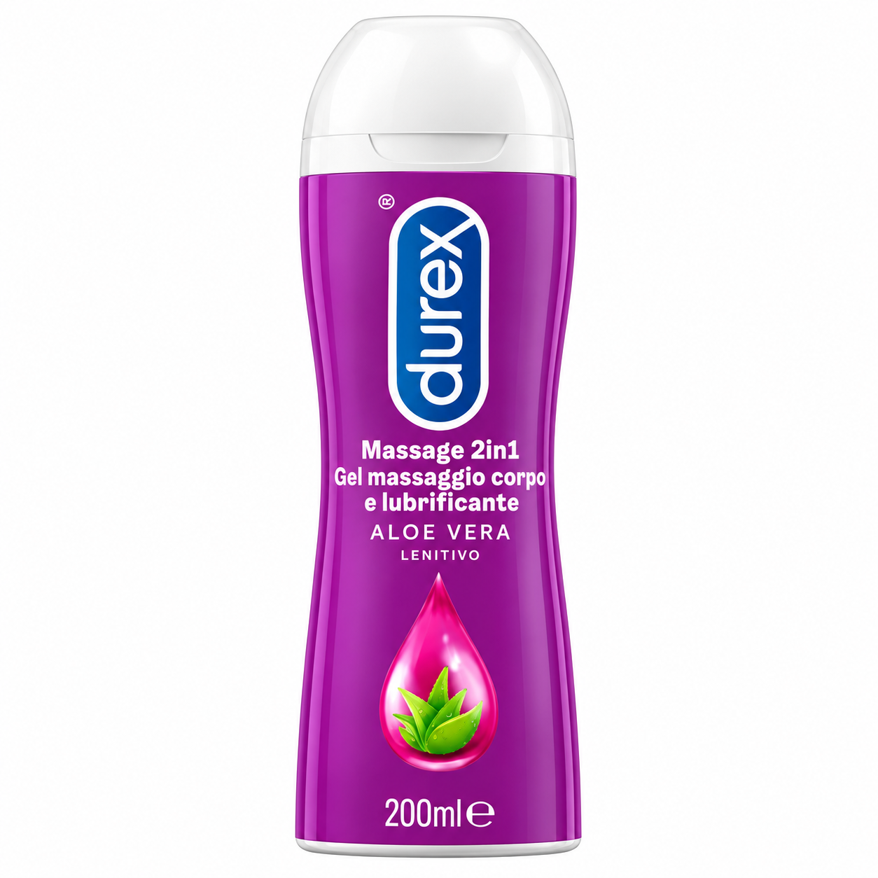 Durex Massage 2-in-1 Gel with Aloe Vera 200ml bottle. Genuine Durex Pakistan - ZEDSHOPPE®