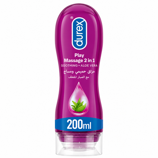 Durex Play 2-in-1 Soothing Aloe Vera Gel 200ml bottle. Genuine Durex Pakistan - ZEDSHOPPE®