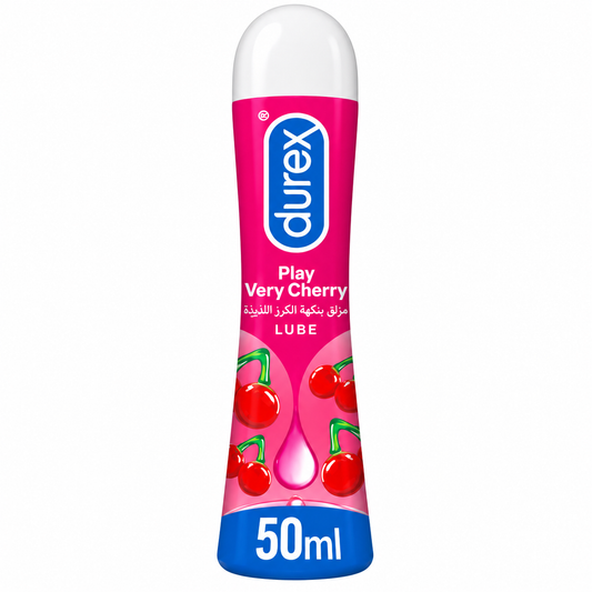Durex Play Very Cherry Lubricant 50ml bottle.  Genuine Durex Pakistan - ZEDSHOPPE®