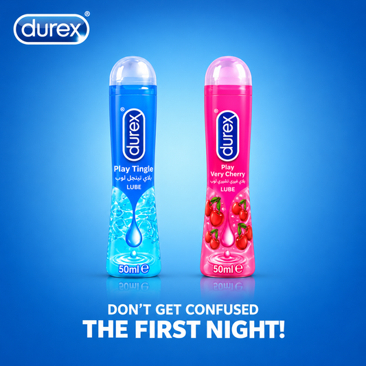 Durex The First Night bundle, Play Tingle and Very Cherry Lubricant duo. Genuine Durex Pakistan - ZEDSHOPPE®