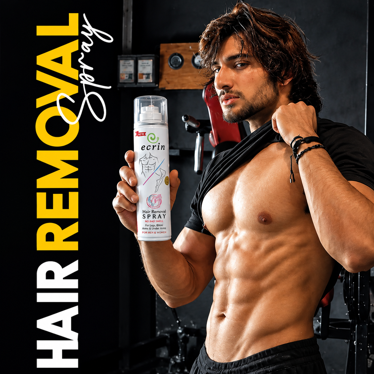 Ecrin Hair Removal Spray for men - original Ecrin hair removal foaming spray Pakistan - ZEDSHOPPE®