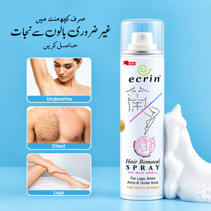 Ecrin Hair Removal Spray for underarms, chest and legs - hair removal in minutes Pakistan - ZEDSHOPPE®