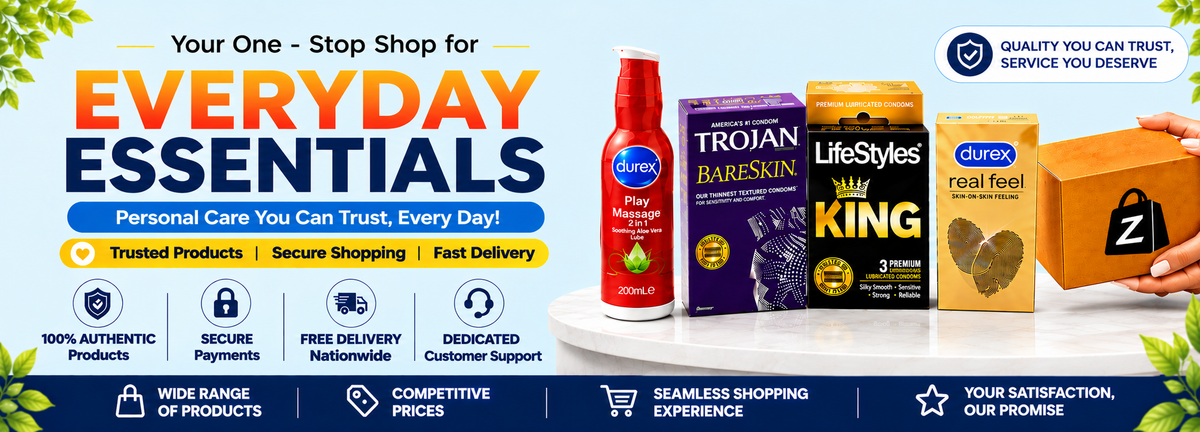Everyday wellness essentials in Pakistan. Durex, Trojan, LifeStyles at ZEDSHOPPE®, 100% authentic with fast nationwide delivery.