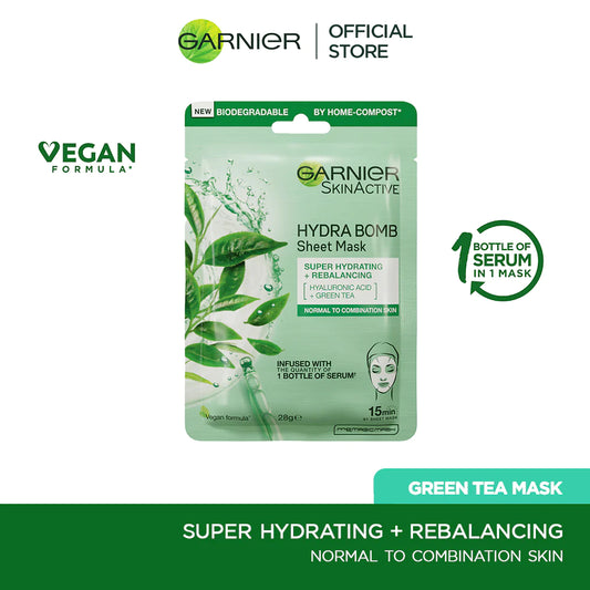 Garnier Skin Active Hydra Bomb Tissue Mask - Green Tea + Hyaluronic Acid