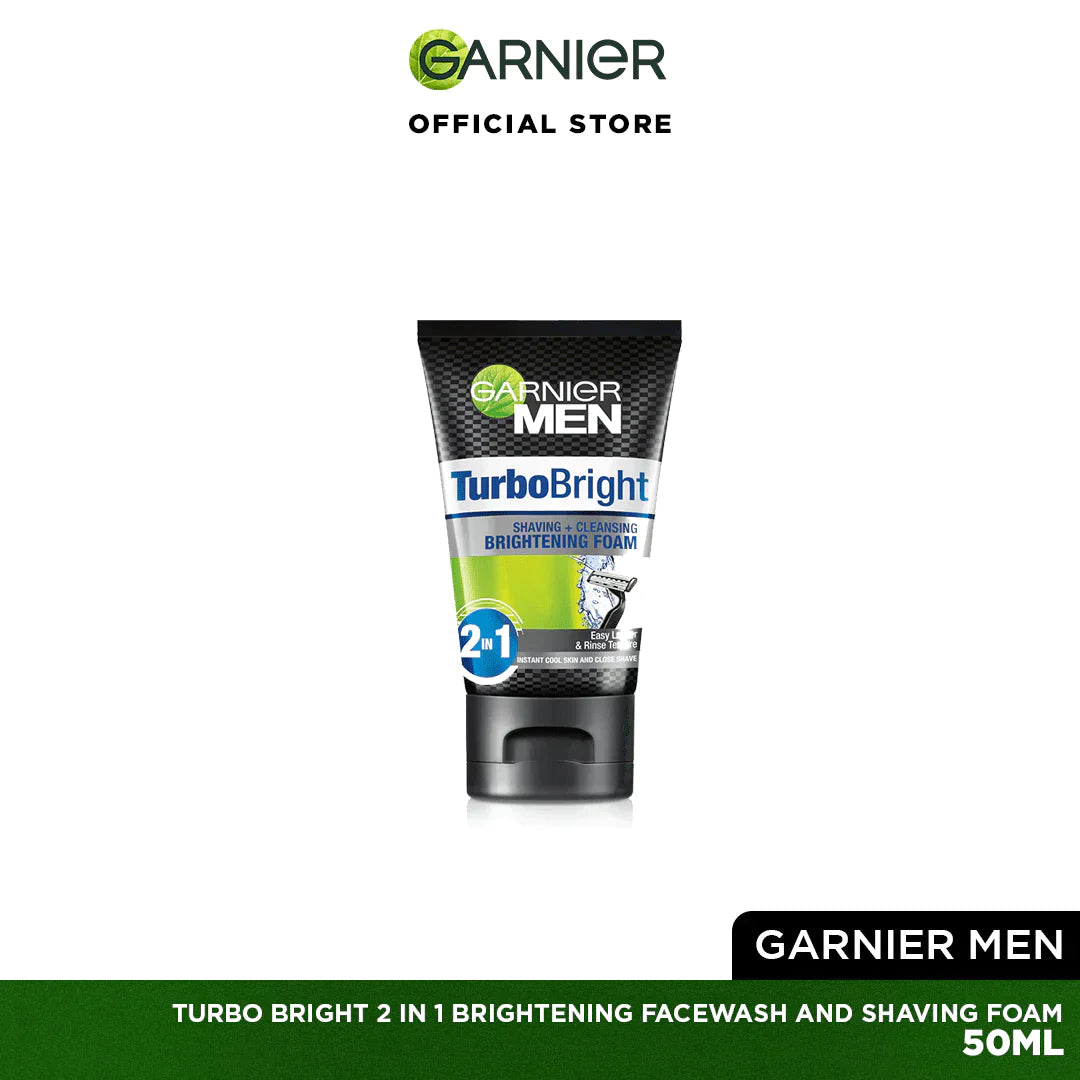 Garnier Men Turbo Bright Super Duo Foam 50 Ml - For Brighter Skin