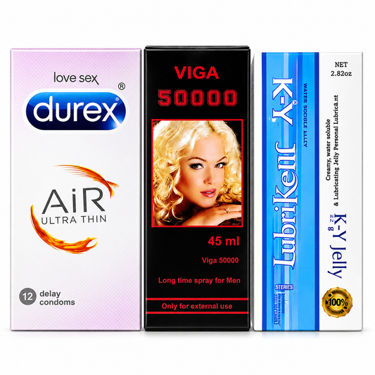 Honeymoon Combo Pack - Viga Spray, Durex 12s & KY Jelly by ZEDSHOPPE®.
