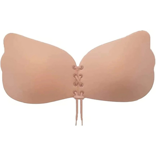 Invisible Silicon Pushup Bra With Laces. - ZEDSHOPPE
