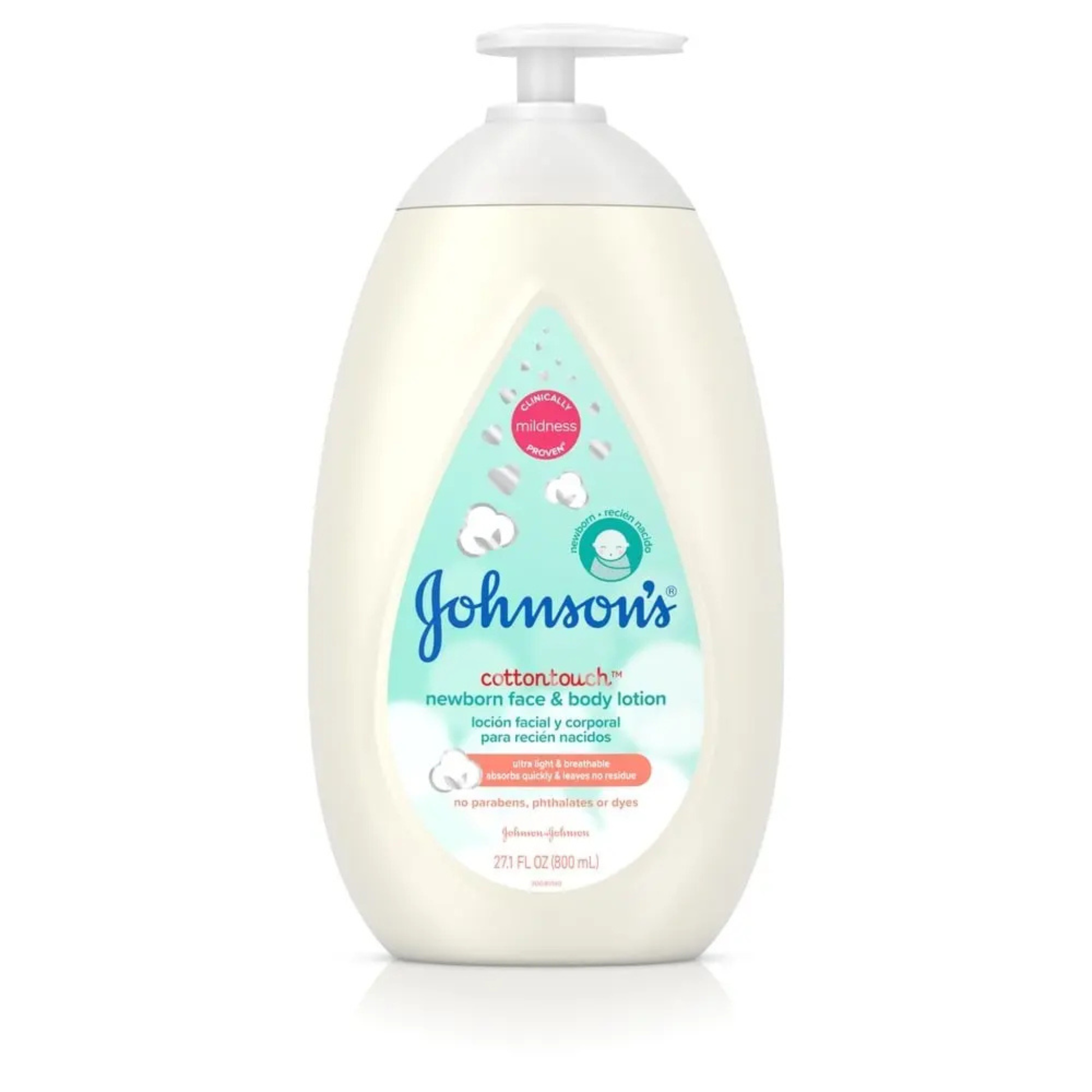 JOHNSON’S® Cotton Touch™ Newborn Face & Body Lotion - 800ML - ZEDSHOPPE.