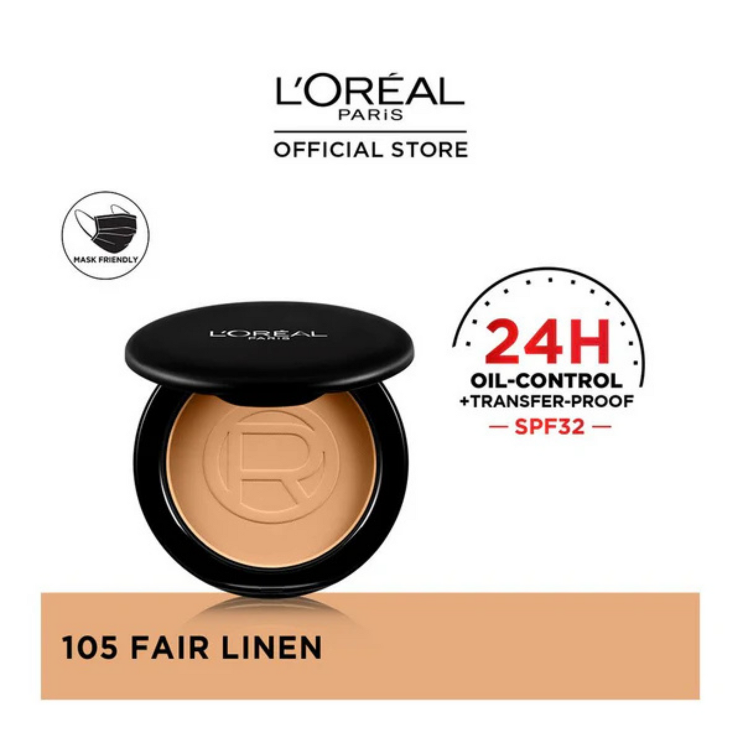 L'Oreal Infallible Oil Killer Powder 105 Fair Linen 6G - ZEDSHOPPE