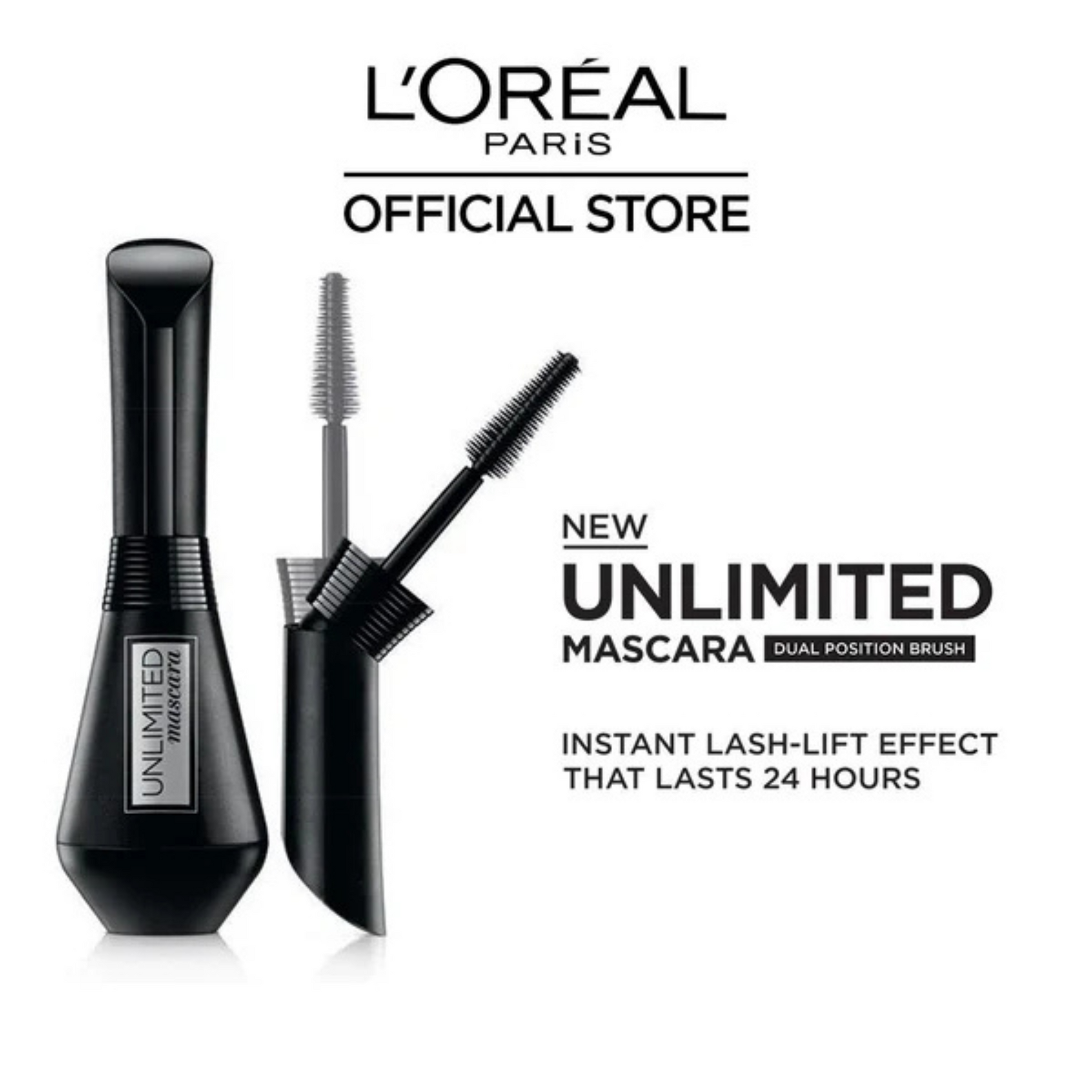 L'Oreal Paris- Unlimited Mascara-01 Black, 0.24 Fl. Oz - ZEDSHOPPE