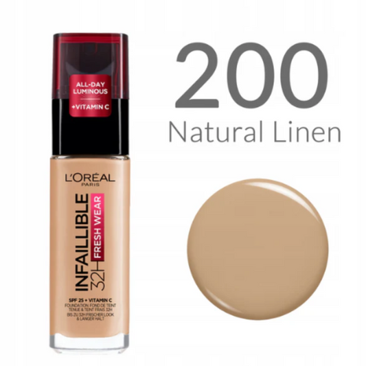 L'Oreal Paris Infallible Up To 24H Fresh Wear Foundation Powder Linen 200 - ZEDSHOPPE