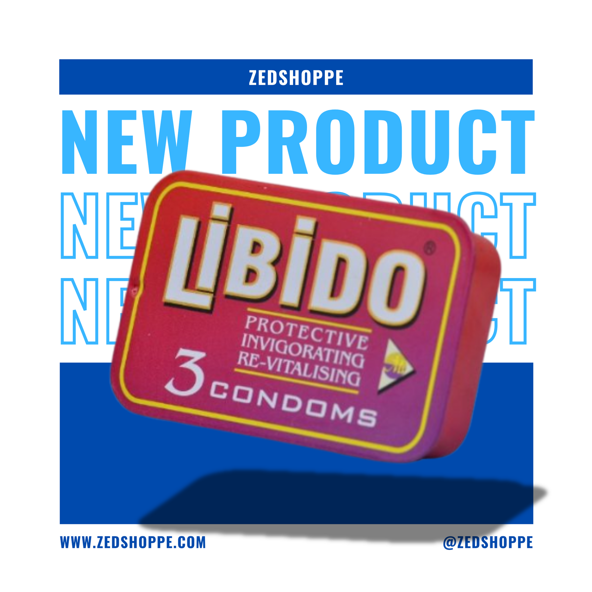 Libido Condoms Tin Pack Of (3's) - ZEDSHOPPE.